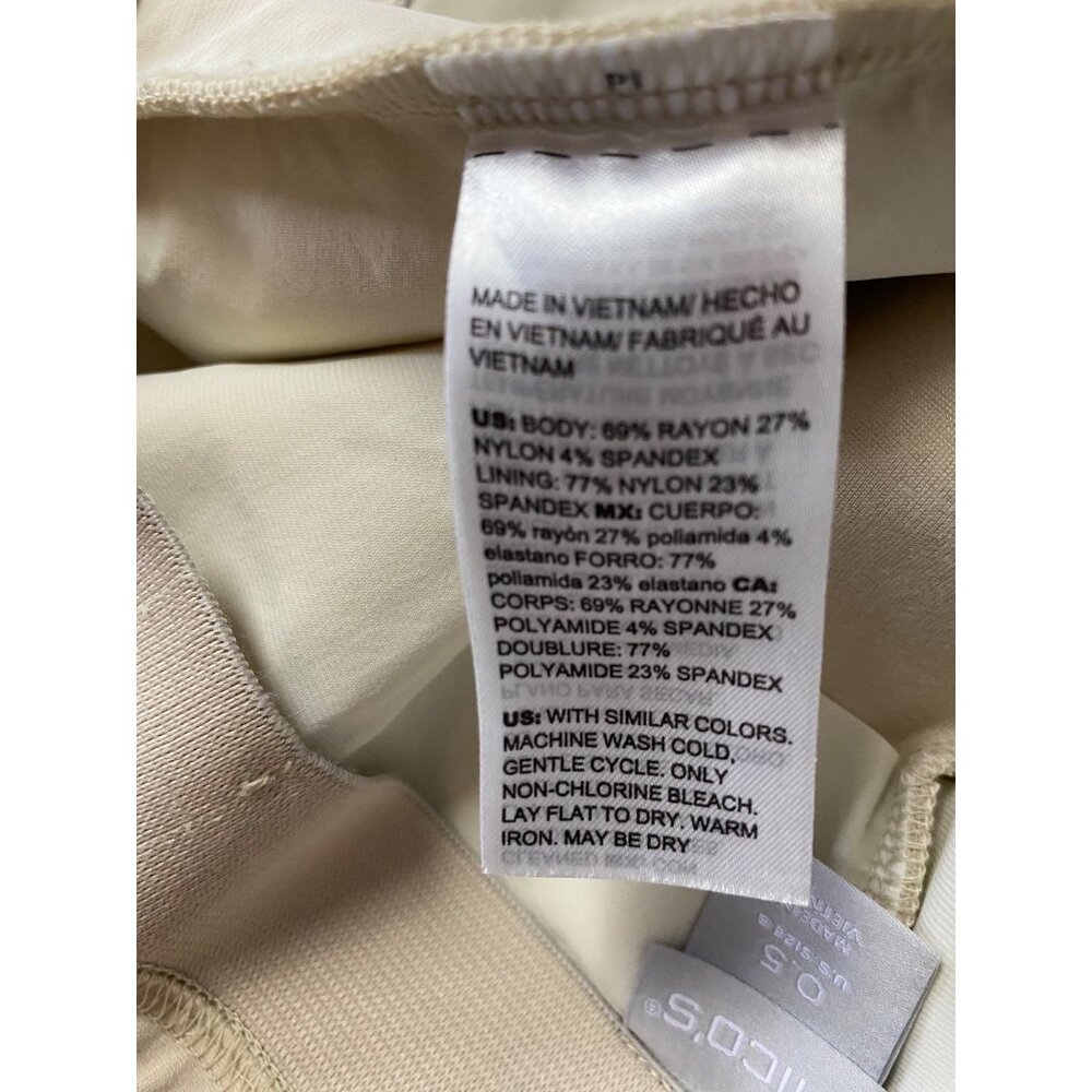Chicos Beige Pants Size 0.5 (Womens 6) Pull On Comfortable Tan Stretch Waistband - Picture 4 of 7